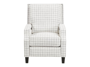 Berenson Off-white/Black Push Back Reclining Chair - Ornate Home