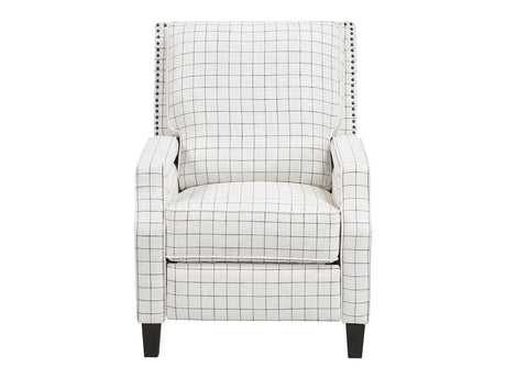 Berenson Off-white/Black Push Back Reclining Chair - Ornate Home