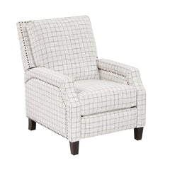 Berenson Off-white/Black Push Back Reclining Chair - Ornate Home