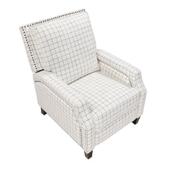 Berenson Off-white/Black Push Back Reclining Chair - Ornate Home