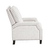 Berenson Off-white/Black Push Back Reclining Chair - Ornate Home