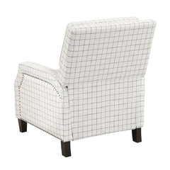 Berenson Off-white/Black Push Back Reclining Chair - Ornate Home