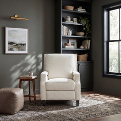 Berenson Silver Push Back Reclining Chair - Ornate Home