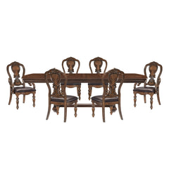 Bergen Brown 7pc Dining Set - Ornate Home