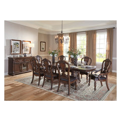 Bergen Brown 7pc Dining Set - Ornate Home