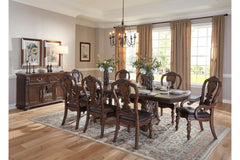 Bergen Brown 7pc Dining Set - Ornate Home