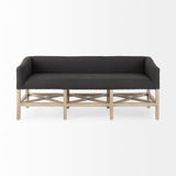 Bergen Dark Gray/Light Brown Fabric Accent Bench - Ornate Home