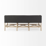 Bergen Dark Gray/Light Brown Fabric Accent Bench - Ornate Home