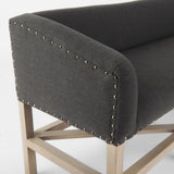 Bergen Dark Gray/Light Brown Fabric Accent Bench - Ornate Home