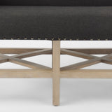 Bergen Dark Gray/Light Brown Fabric Accent Bench - Ornate Home