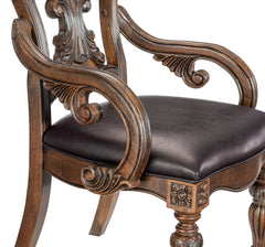 Bergen Dark Oak Arm Chair (Set of 2) - Ornate Home