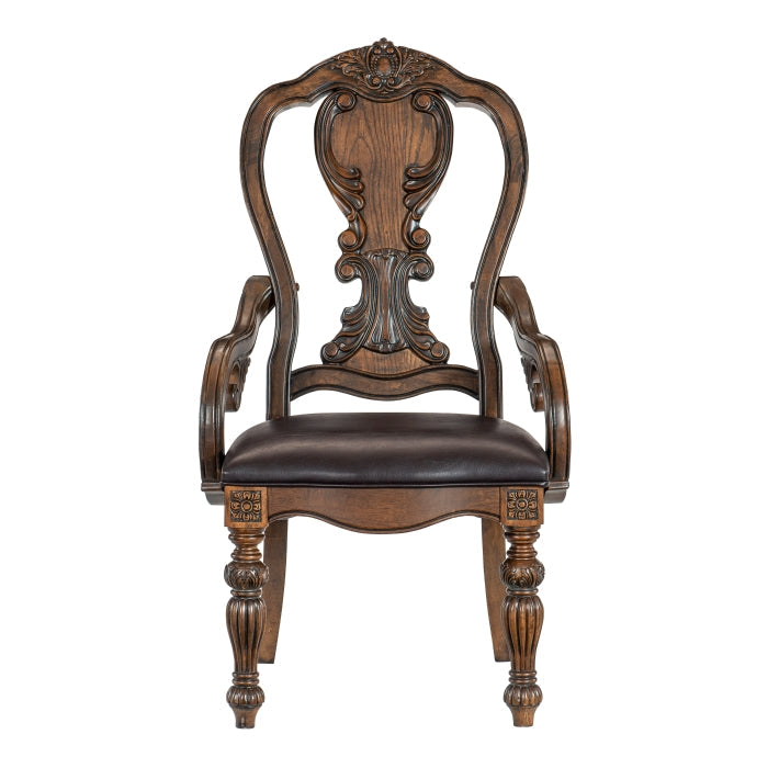 Bergen Dark Oak Arm Chair (Set of 2) - Ornate Home