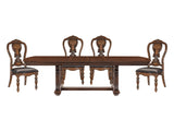 Bergen Dark Oak / Brown 5-piece Dinig Table Set - Ornate Home