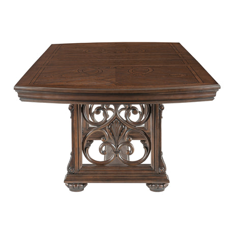Bergen Dark Oak / Brown 5-piece Dinig Table Set - Ornate Home