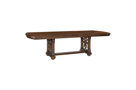 Bergen Dark Oak/Brown 7-Piece Dining Table Set - Ornate Home