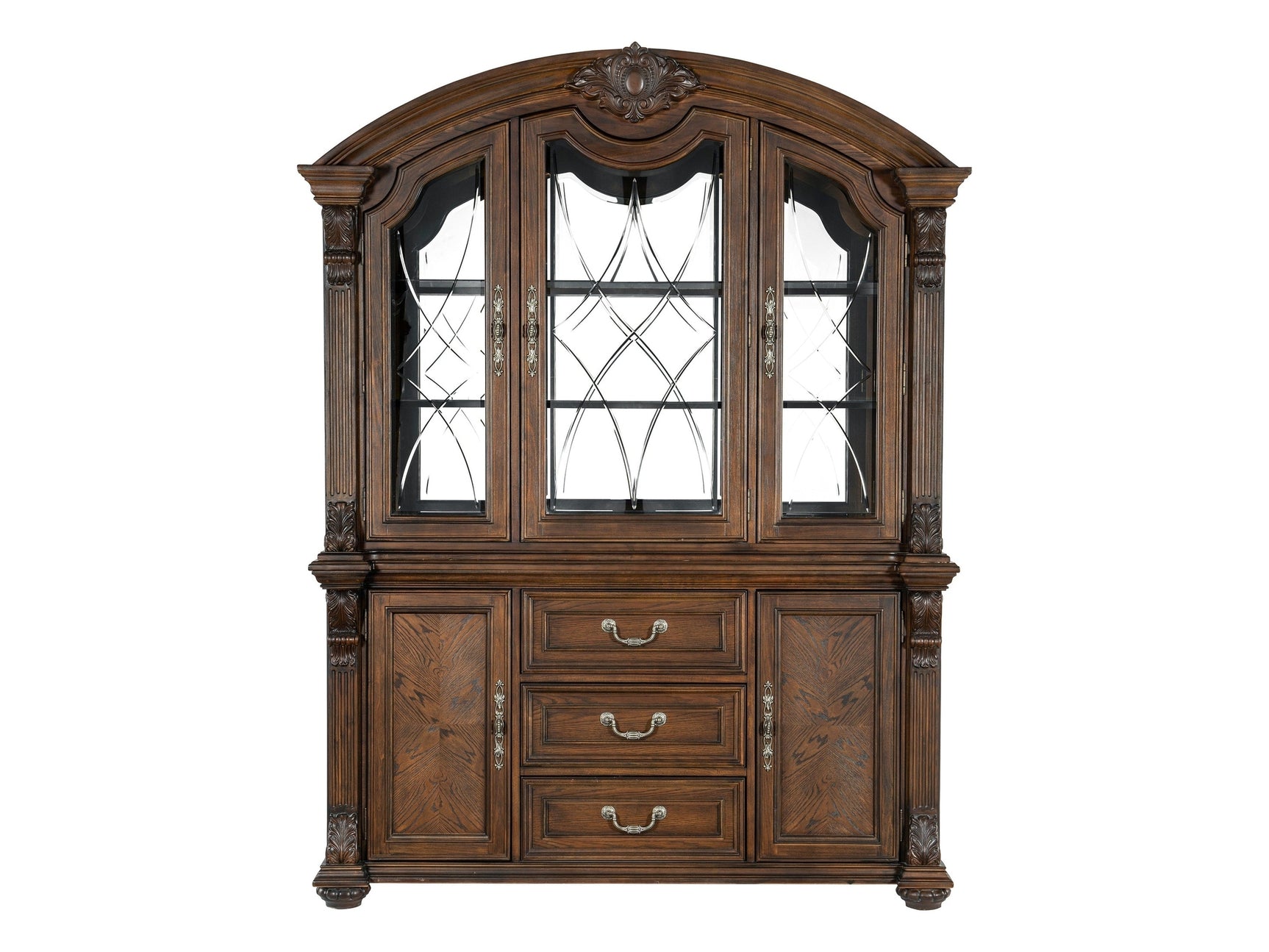 Bergen Dark Oak Buffet & Hutch - Ornate Home