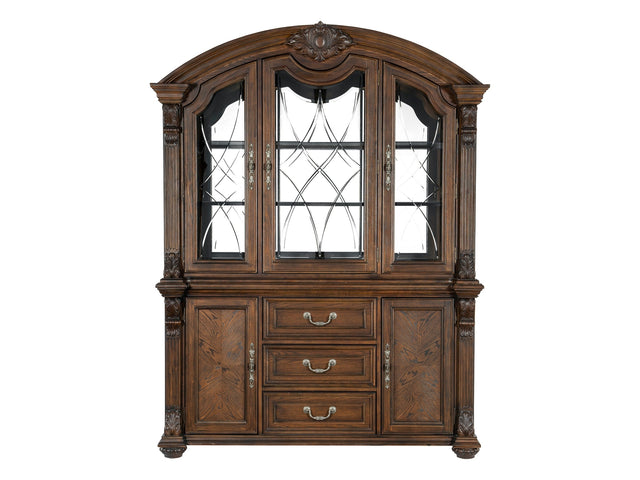 Bergen Dark Oak Buffet & Hutch - Ornate Home