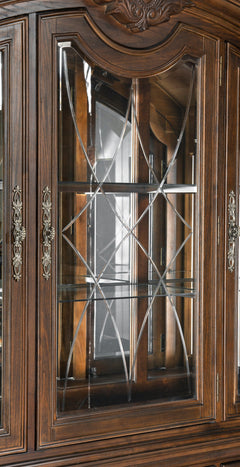 Bergen Dark Oak Buffet & Hutch - Ornate Home