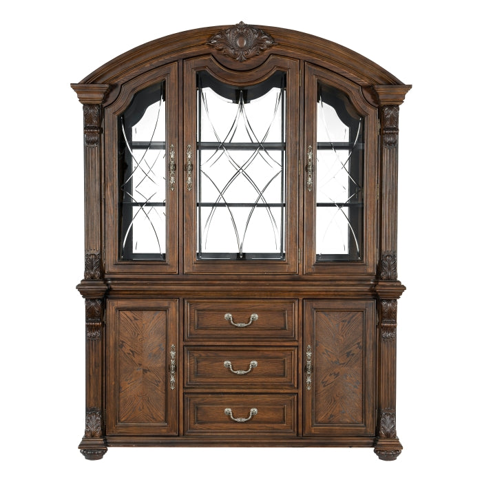Bergen Dark Oak Buffet & Hutch - Ornate Home