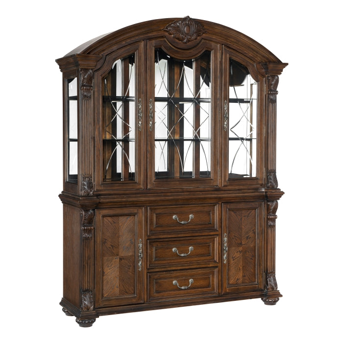 Bergen Dark Oak Buffet & Hutch - Ornate Home