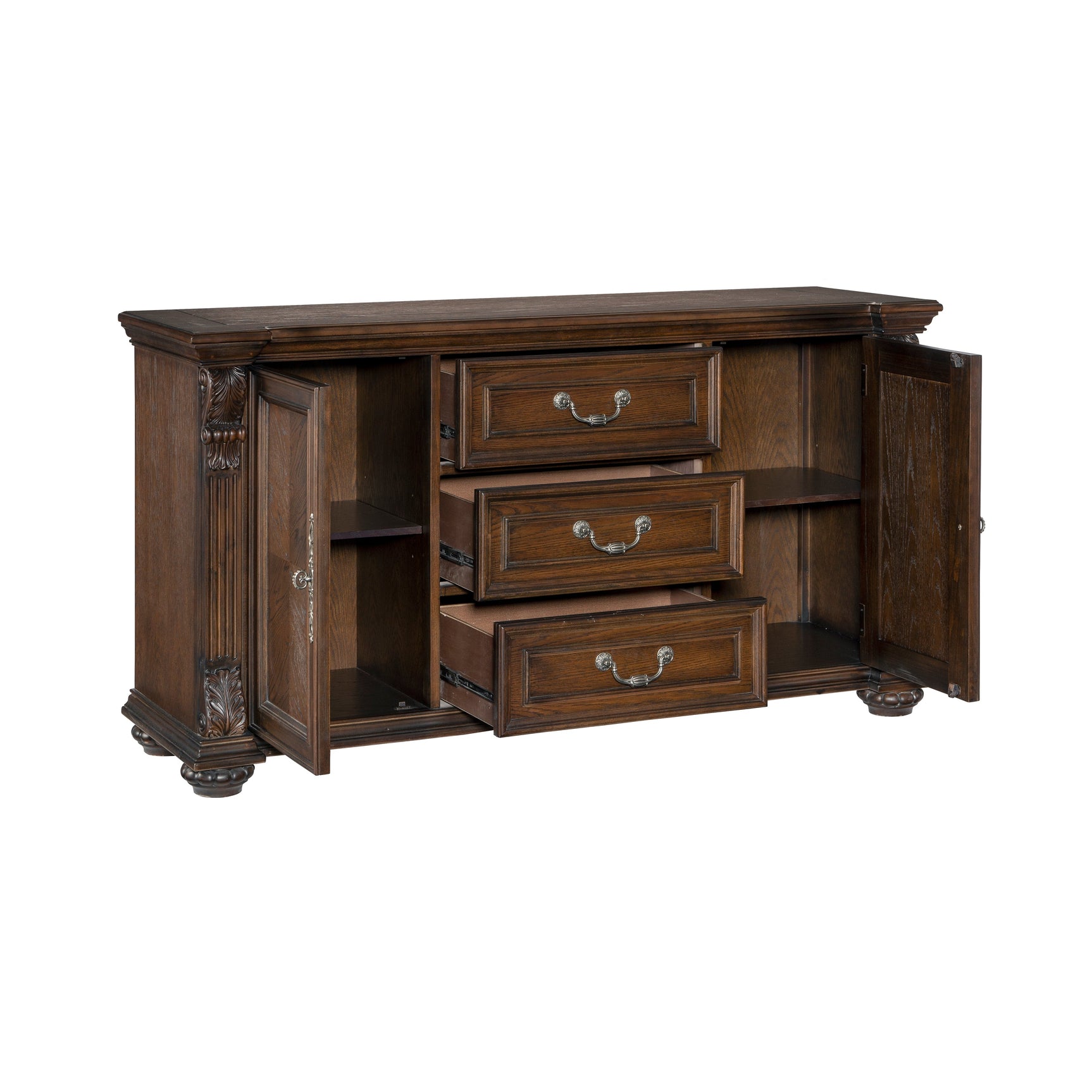 Bergen Dark Oak Buffet - Ornate Home