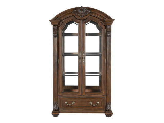 Bergen Dark Oak Curio - Ornate Home