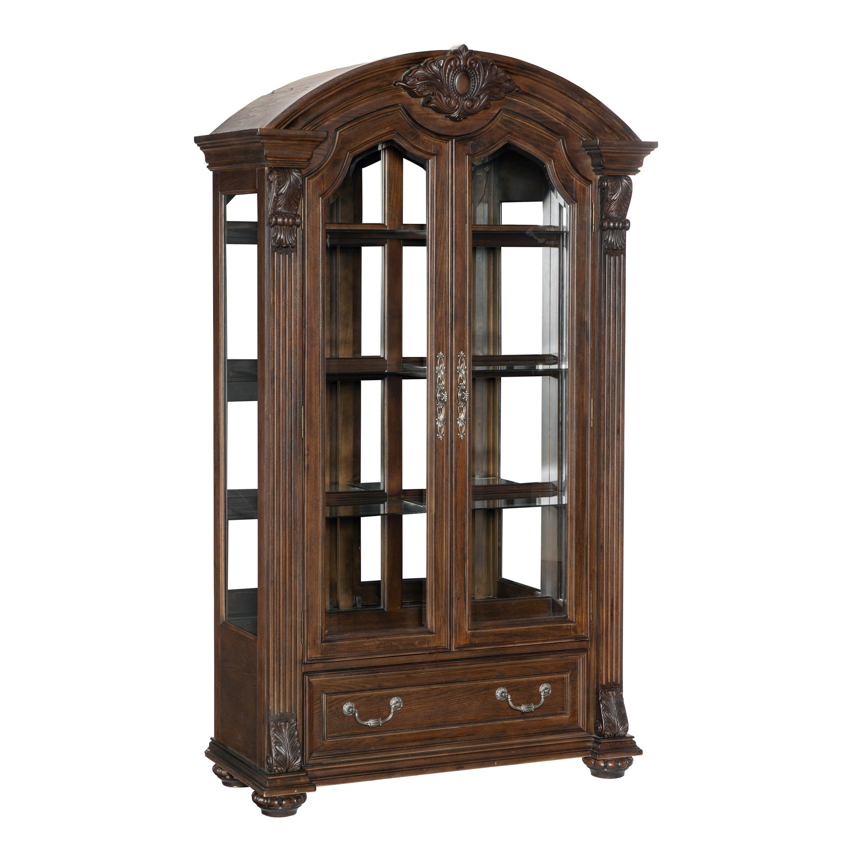 Bergen Dark Oak Curio - Ornate Home