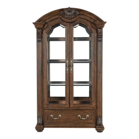 Bergen Dark Oak Curio - Ornate Home