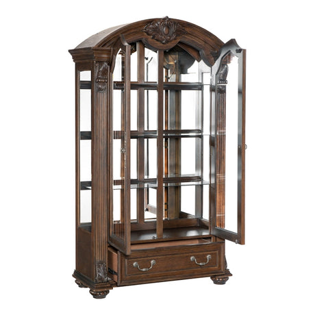 Bergen Dark Oak Curio - Ornate Home