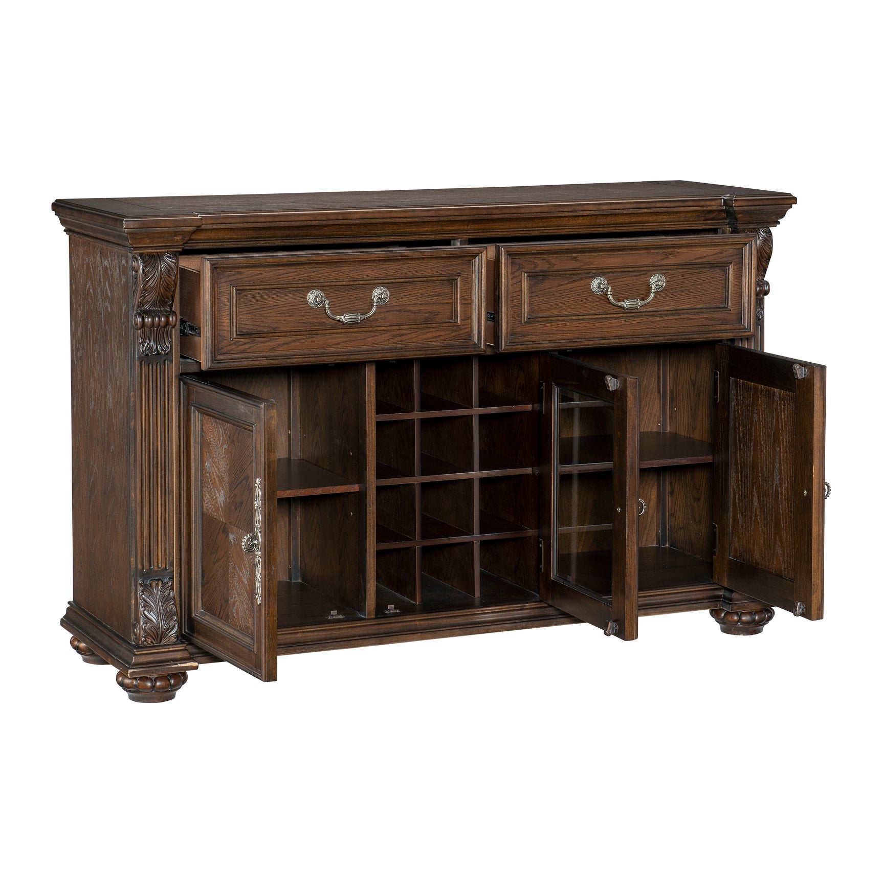 Bergen Dark Oak Server - Ornate Home