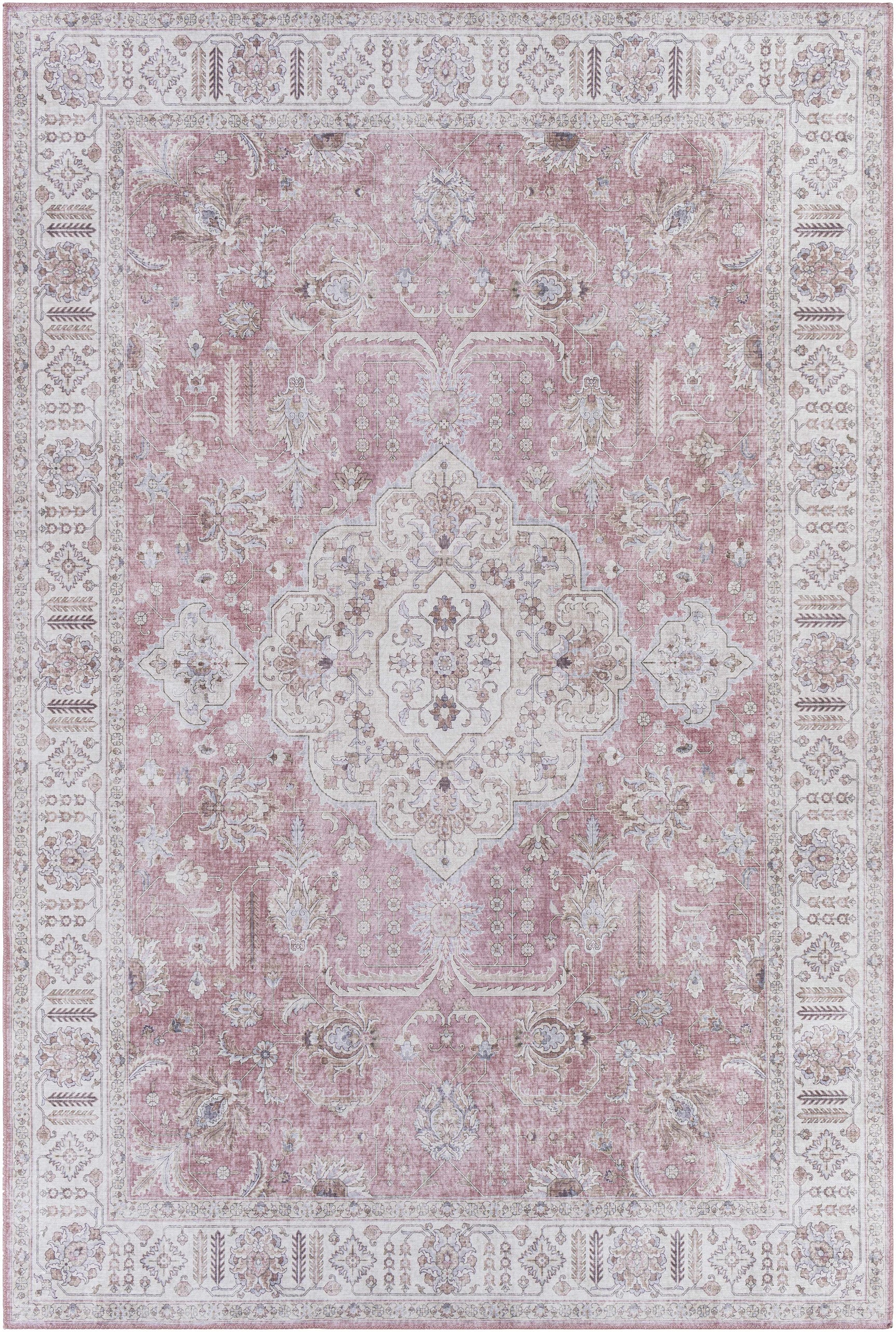 Bergman Distressed Red Area Rug - Ornate Home