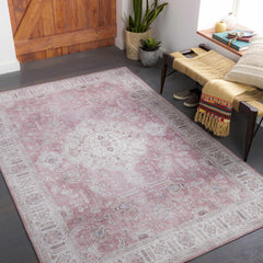 Bergman Distressed Red Area Rug - Ornate Home