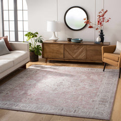 Bergman Distressed Red Area Rug - Ornate Home