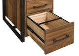 Berhalter Walnut Black 6-Drawer Double Pedestal File Computer Desk - Ornate Home