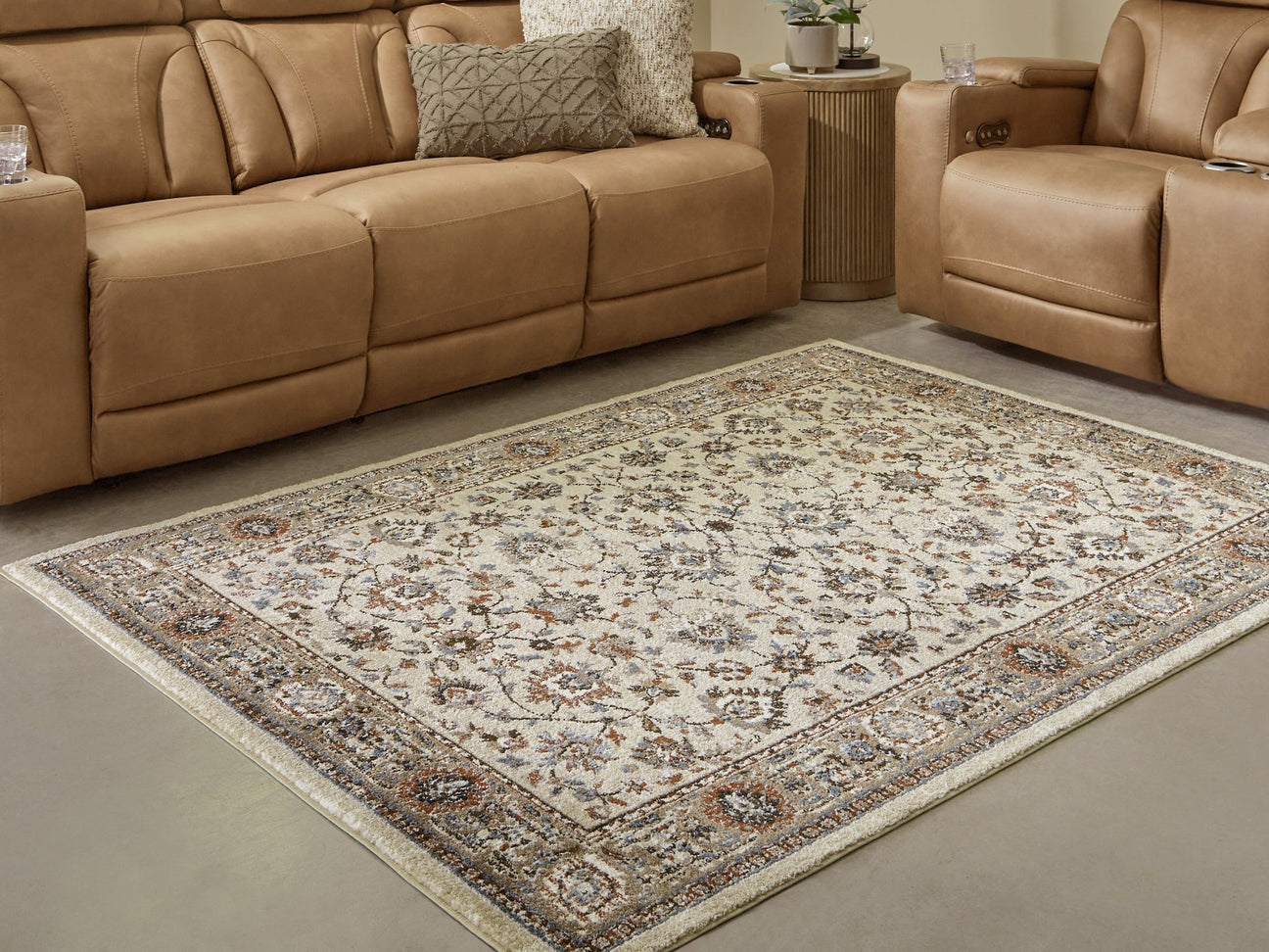 Beritham Blue/Brown/Beige Medium Rug (Online Special Price) - Ornate Home
