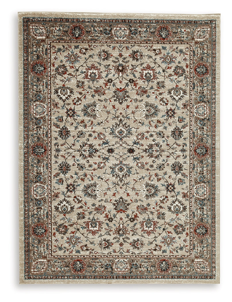 Beritham Blue/Brown/Beige Medium Rug - Ornate Home