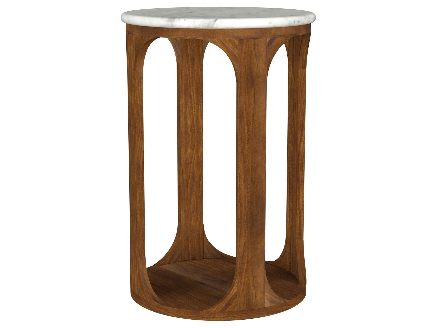Berkeley White / Brown Side Table - Ornate Home