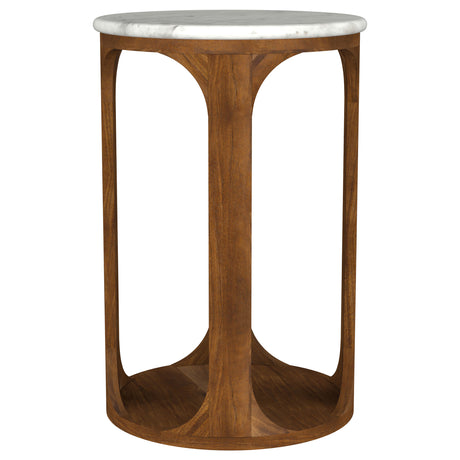 Berkeley White / Brown Side Table - Ornate Home