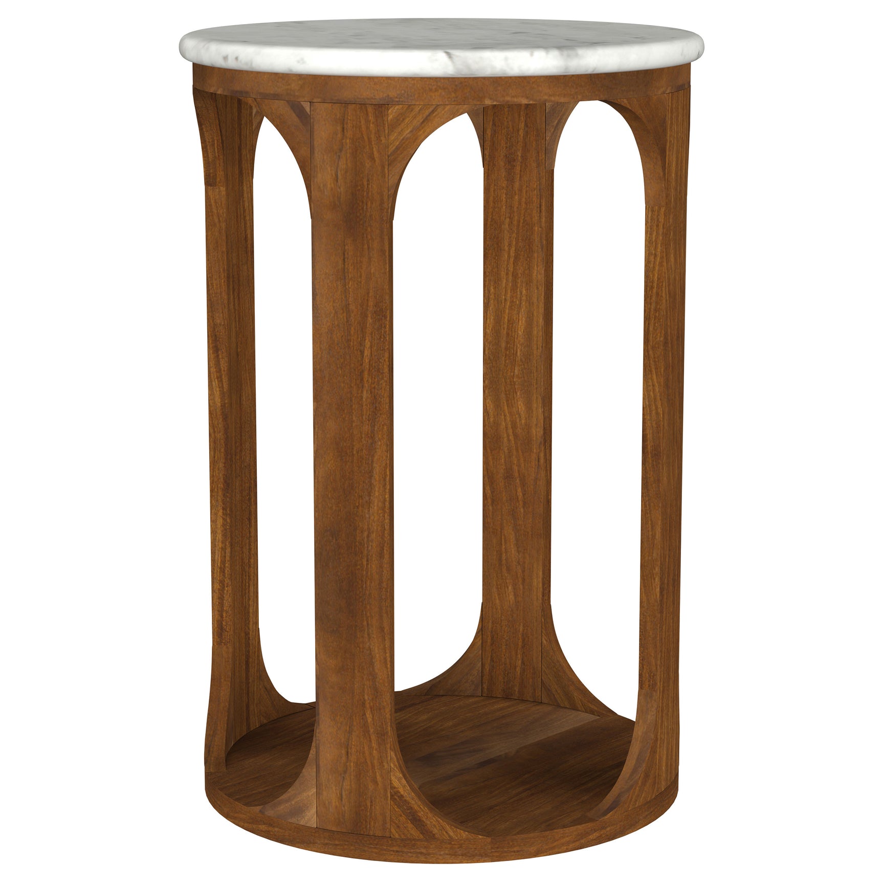 Berkeley White / Brown Side Table - Ornate Home