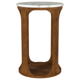 Berkeley White / Brown Side Table - Ornate Home