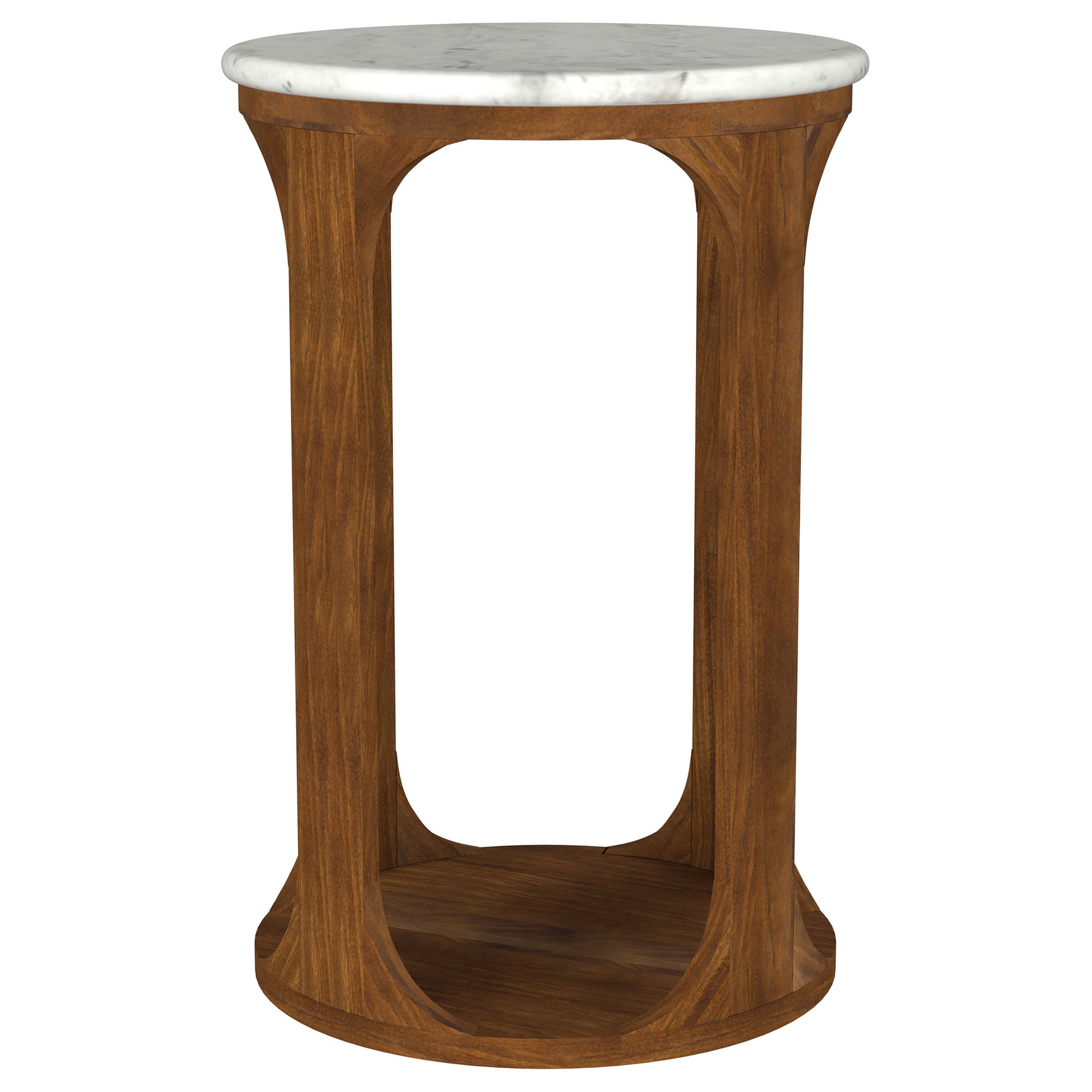Berkeley White / Brown Side Table - Ornate Home