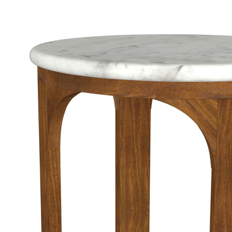Berkeley White / Brown Side Table - Ornate Home