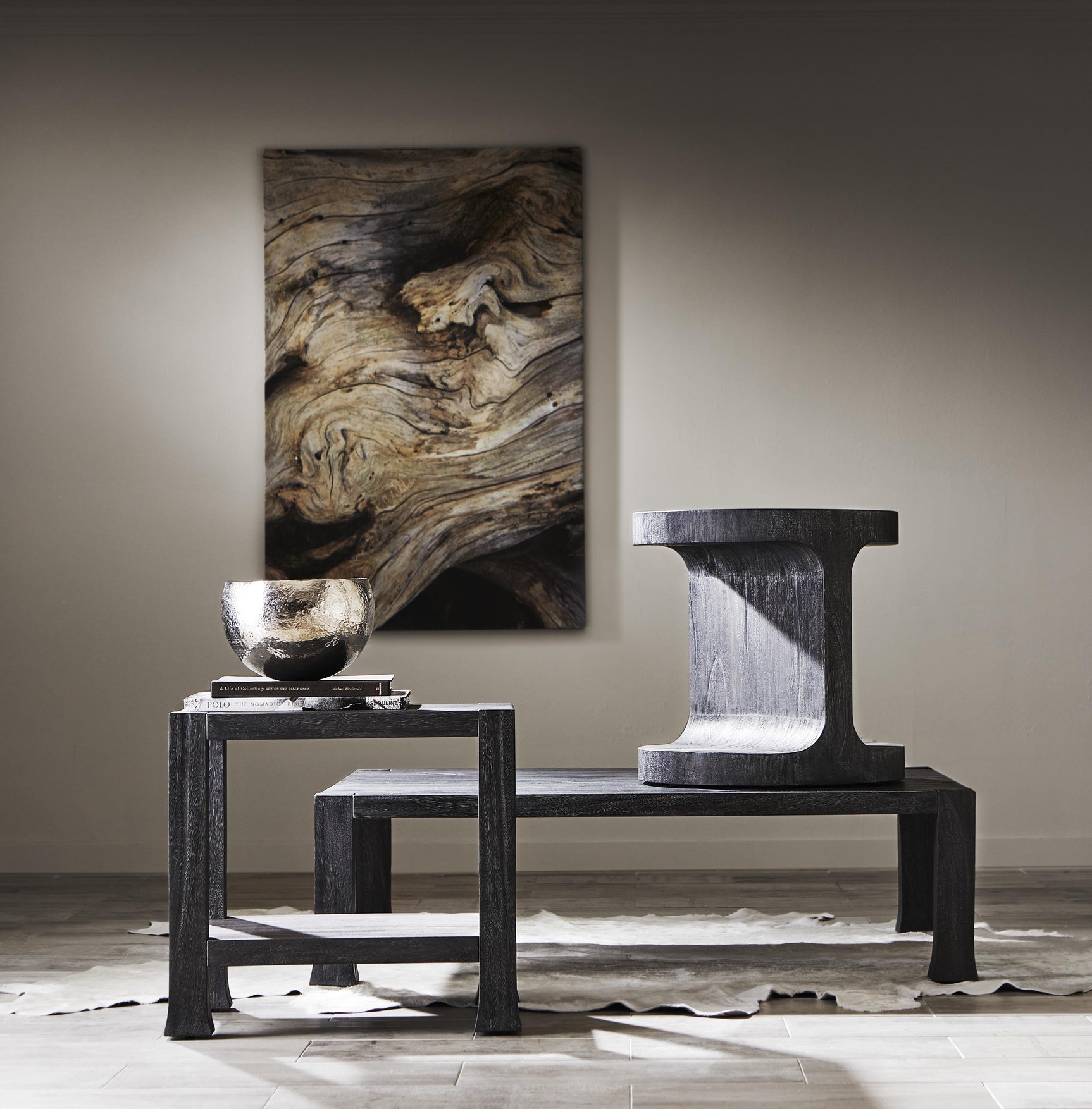 Berkely Carbonized Suar Side Table - Ornate Home
