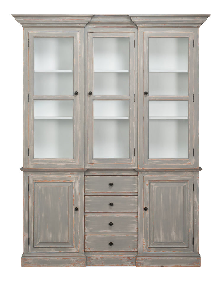 Berkshire Grey/Green Distressed Library Bookcase