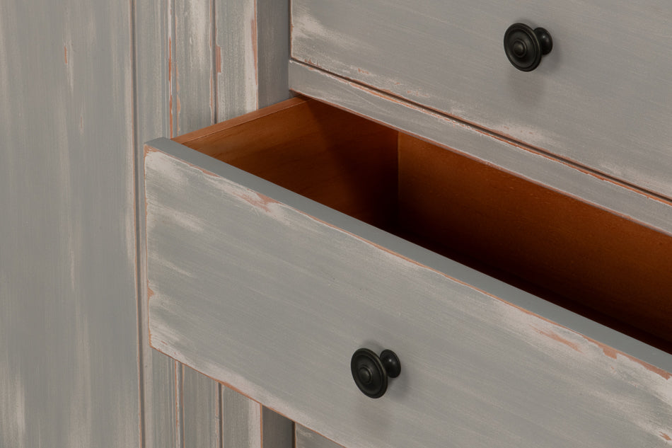 Berkshire Grey/Green Distressed Library Bookcase