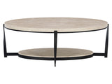 Berkshire Laminated Stone/Steel Cocktail Table (53" W) - Ornate Home