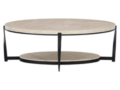 Berkshire Laminated Stone/Steel Cocktail Table (53" W) - Ornate Home