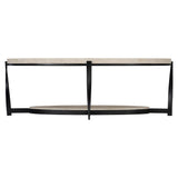 Berkshire Laminated Stone/Steel Cocktail Table (53" W) - Ornate Home