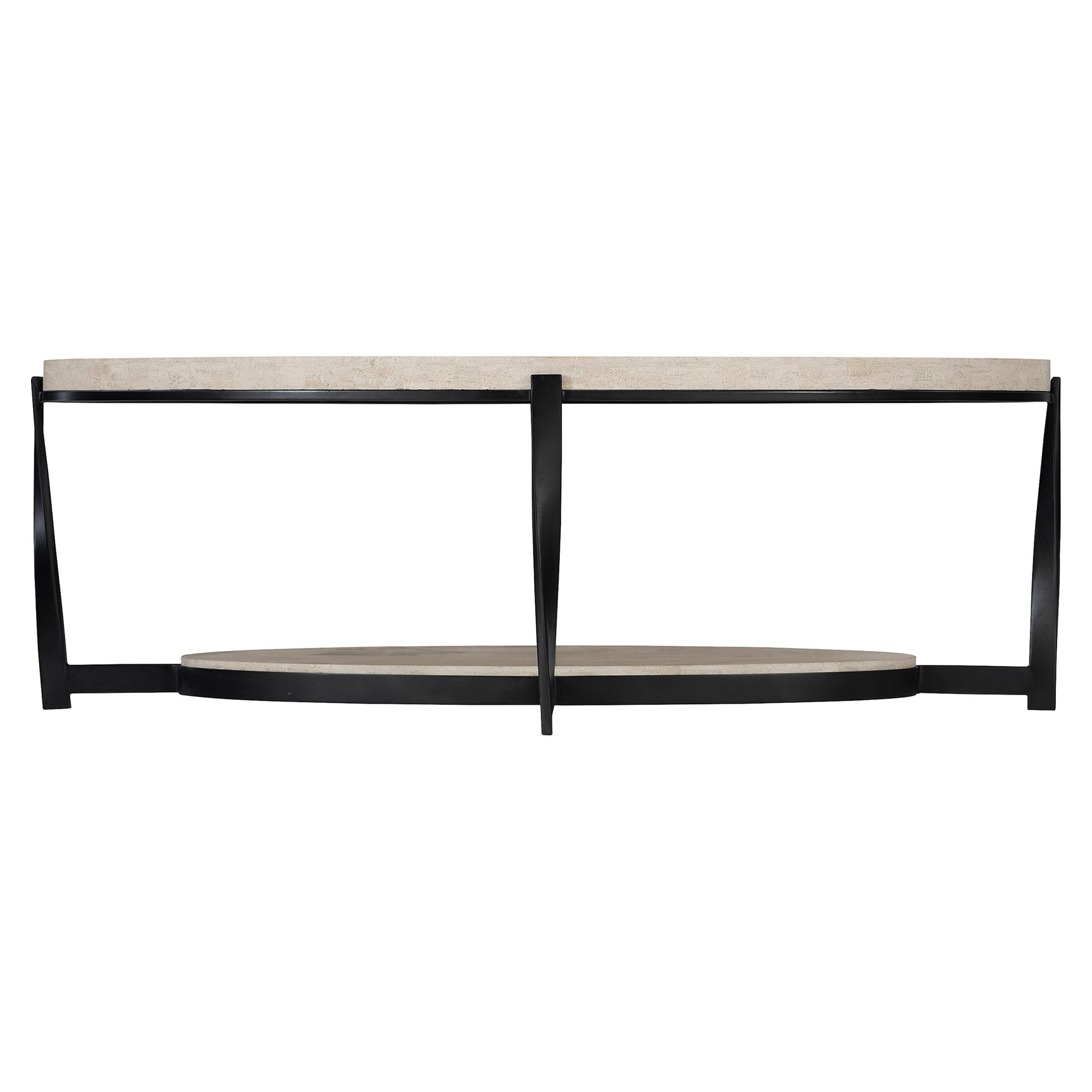 Berkshire Laminated Stone/Steel Cocktail Table (53" W) - Ornate Home