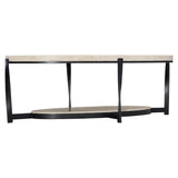 Berkshire Laminated Stone/Steel Cocktail Table (53" W) - Ornate Home